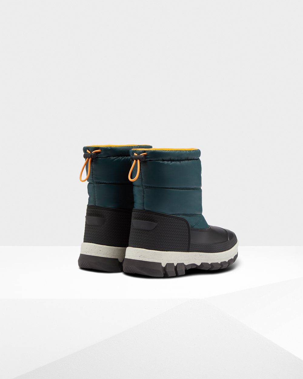 Botas de Nieve Hunter Mujer - Original Insulated Short - Verdes/Grises - PQAJEVL-23